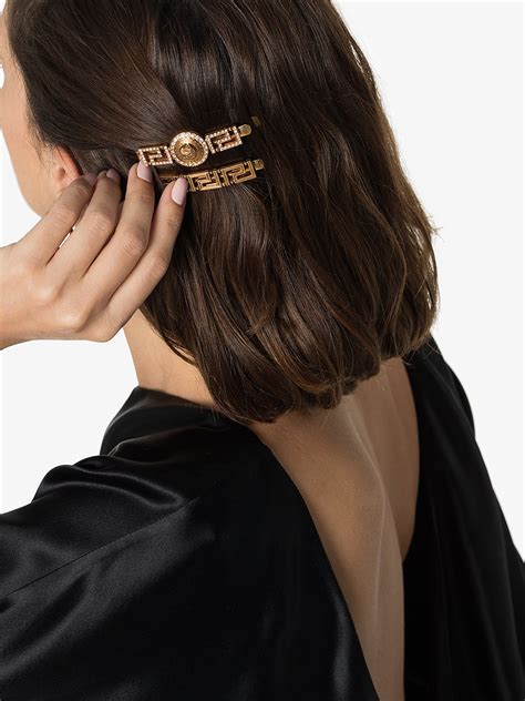 versace medusa hair clip